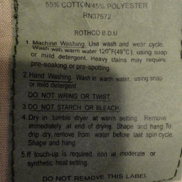 ROTHCO TAN KHAKI BDU TACTICAL COMBAT CARGO HOT WEATHER RIPSTOP PANTS 2XL SV 1224 - Picture 4 of 12